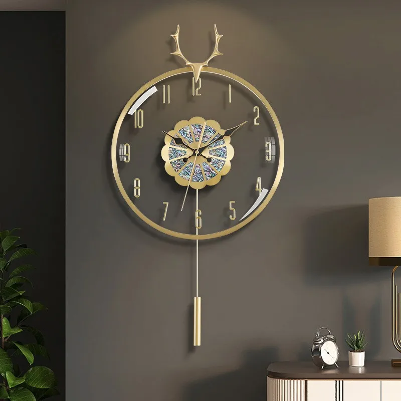 

Modern Minimalist Wall Clock Digital Luxury Office Electronic Smart Wall Clock Metal Bedroom Horloge Murale De Luxes Room Decors