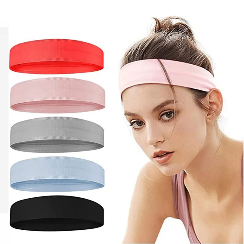 Sports headband silicone headband men's and women's yoga running fitness headband antiperspirant absorbent sweat non-slip