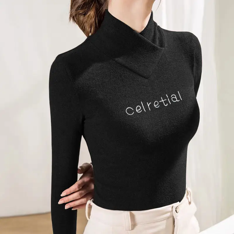 

Новинка 2022, бархатный свитер, зимняя теплая футболка, бархатная нижняя рубашка