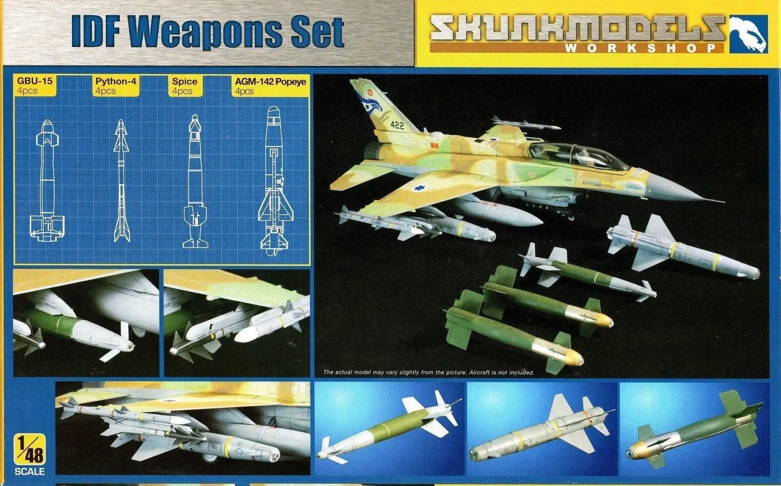 

Kinetic SW48001 1/48 IDF Air Force Aircraft Weapons Set (Set.1) Model Kit