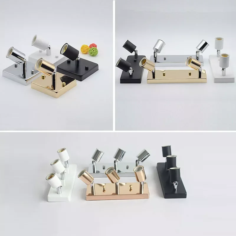 

NEW2023 1/2/3 heads Ceiling Lights Gold Silver Black White E27 socket ceiling lamp apply foriving room bar bathroom lighting Fix