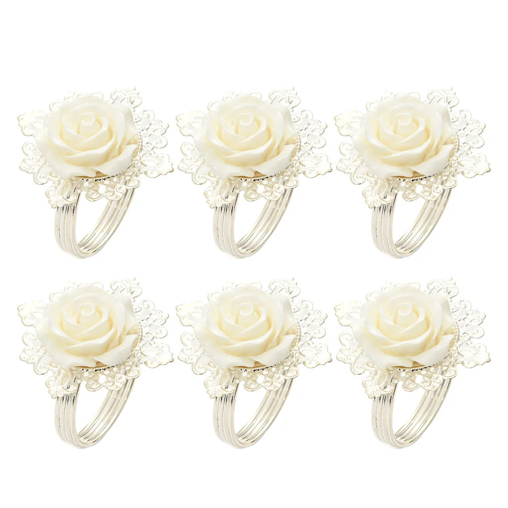 

Napkin Rings Holder Serviette Buckle Rose Buckles Wedding Decorative Design Ring Banquet Flower Sunflower Tissue Metal Delicate