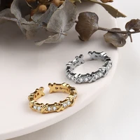 gold diamond womens ring luxury adjustable finger rings korean style teenager vintage jewelry accessories gift gaabou jewellery