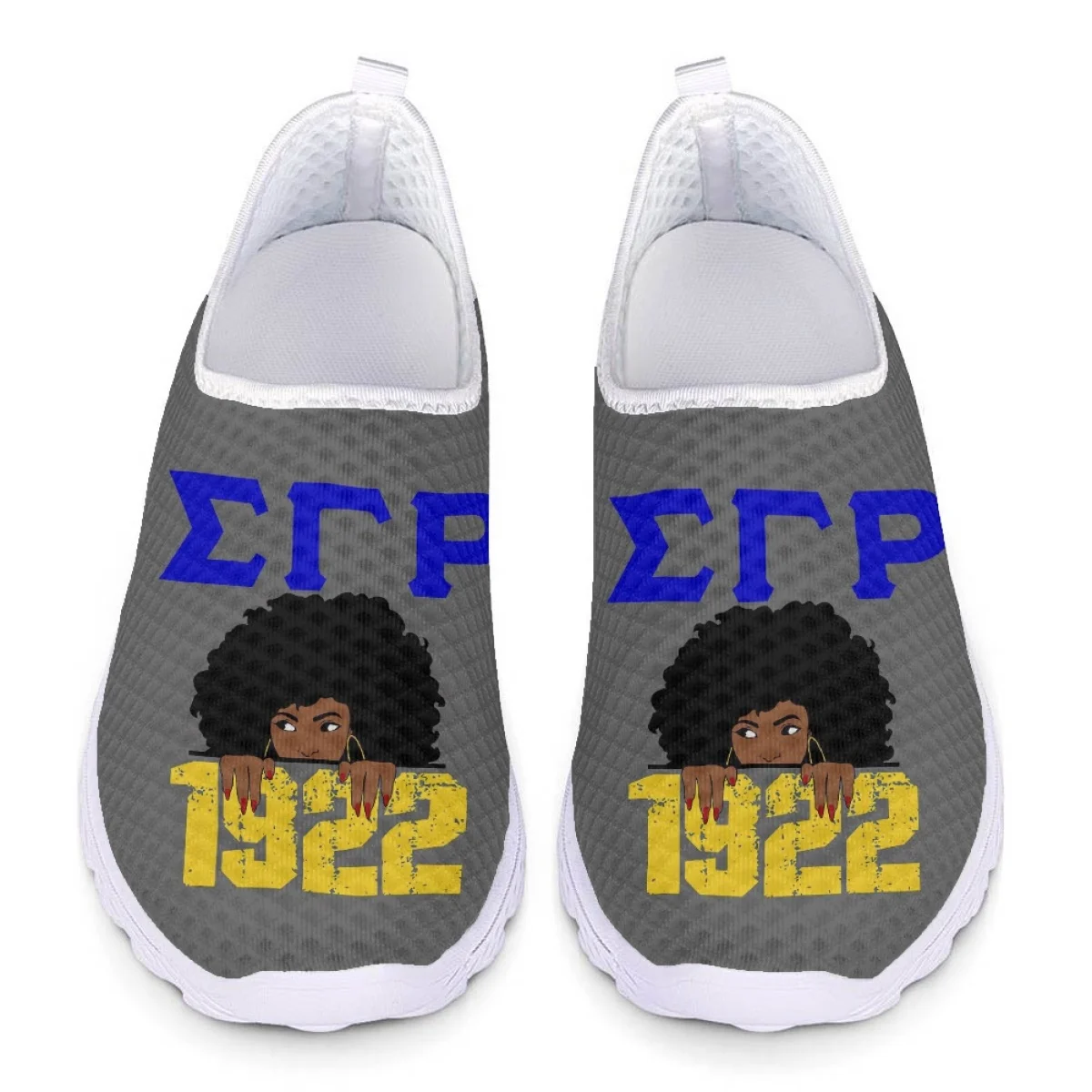

Zeta Phi Beta Flat Shoes Custom Breathable Mesh Shoes for Women Brand Casual Round Toe Sports Running Shoes Zapatos Mujer Verano