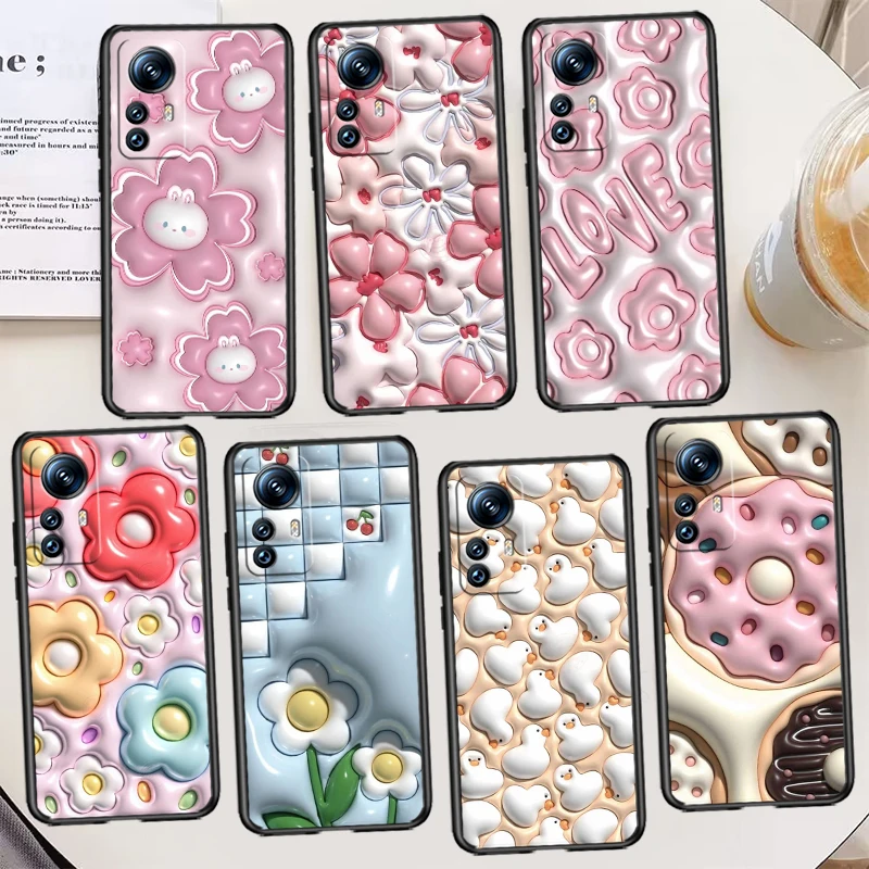 

Nonstereoscopic 3D Vision Anime Girl Black Phone Case For Xiaomi Mi 13 12 Lite 12T Pro 12X 12S 11 11T 11i 10T 10 9 Ultra 5G