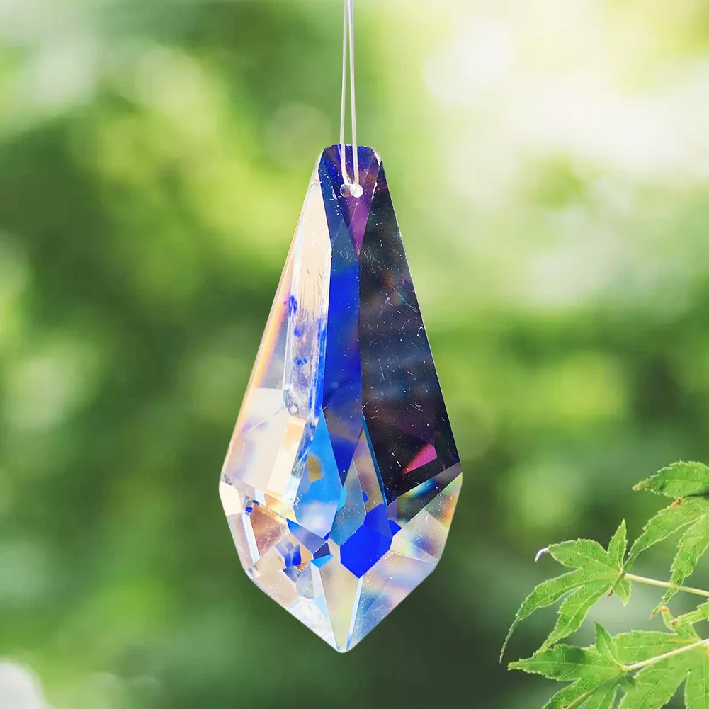 

75MM Arrow Fire Polished AB Color Crystal Pendant Chandelier Faceted Prism Sun Catcher Aurora Wedding Home Party Lighting Decor
