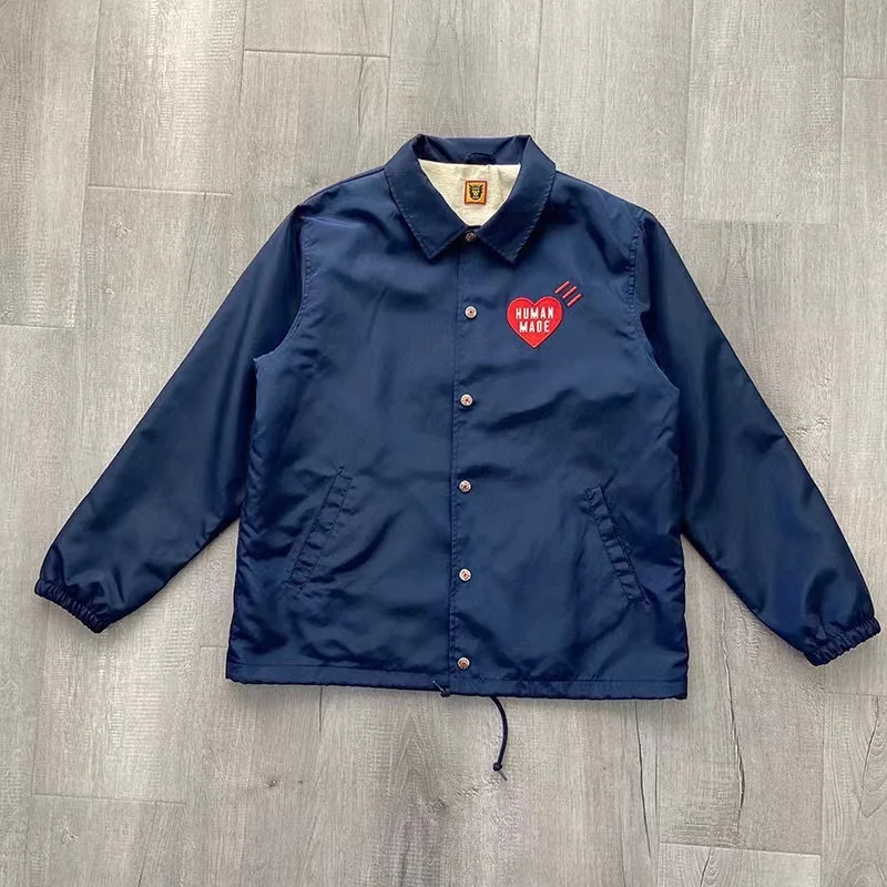 

HUMAN MADE Hot Dog Embroider Jacket Men Women Bomber Windproof Button Jacket