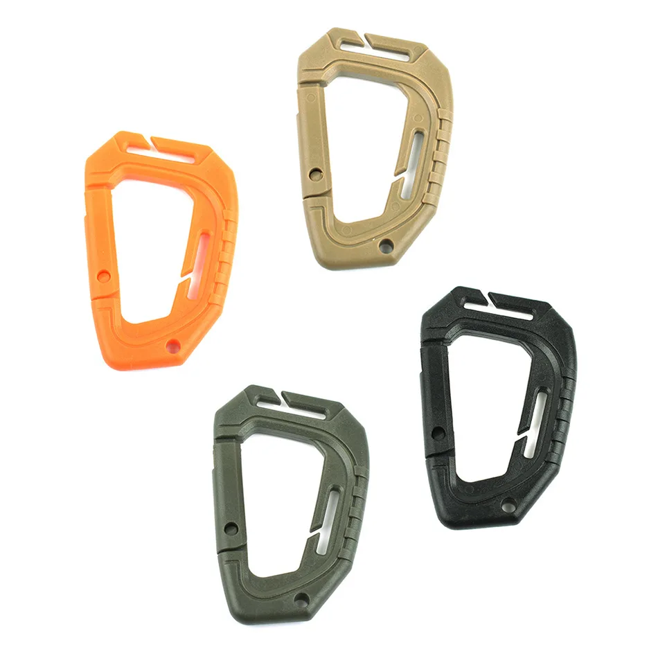 

ITW Light Weight Medium Tactical Outdoor Mountaineering Buckle MOLLE Plastic Steel Fast Hanging Keychain D Buckle