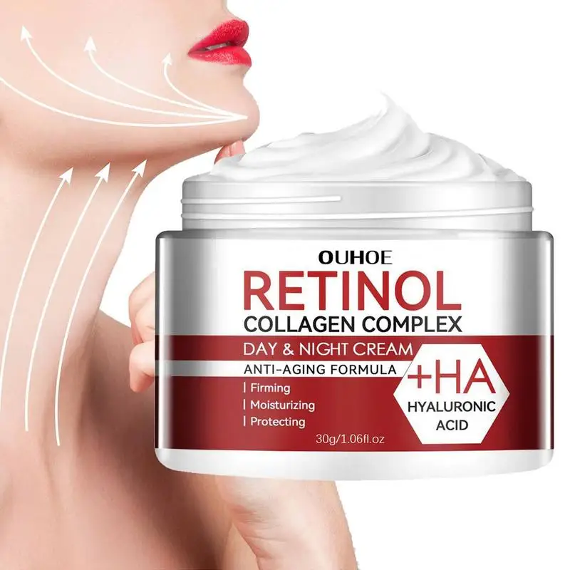 

OUHOE Retinol Face Moisturizing Cream With Vitamin C Licorice Root & Peony Extracts Night And Day Cream Reduce Fine Lines Women