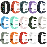 many colors new silicone watch straps for huawei honor band 6 smart watchband replacement bracelet for huawei 6 adjustable band