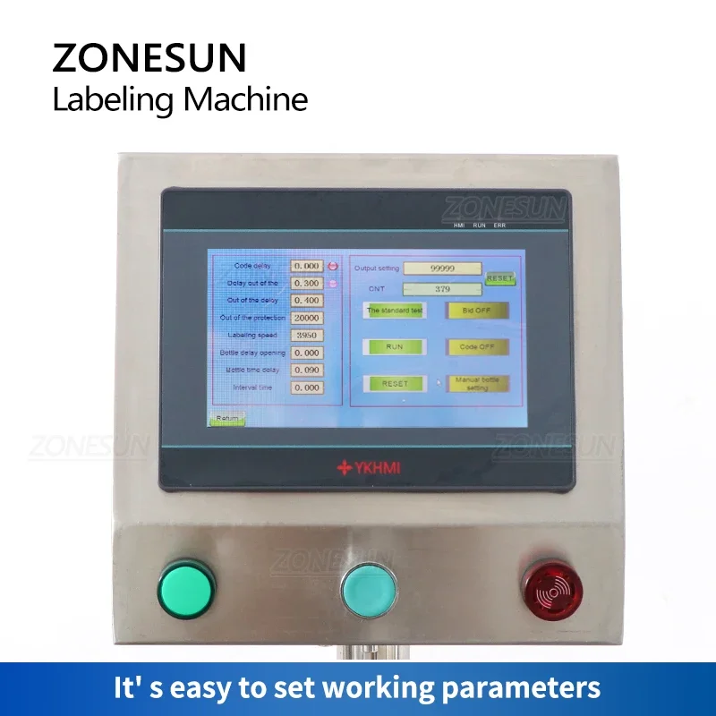 ZONESUN Автоматический аппликатор этикеток Этикетировочная машина Круглая