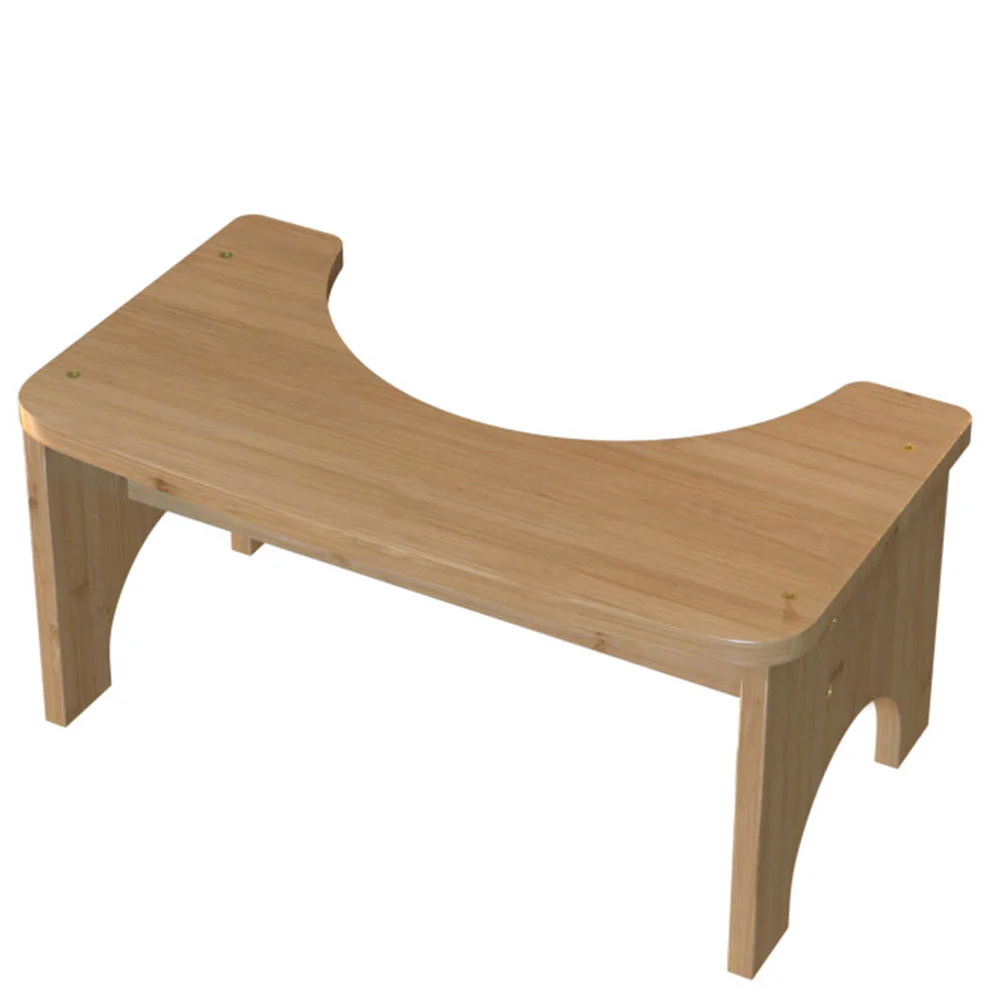 

1PC Home Sturdy Wooden Toilet Stool Kids Practical Footstool for Bathroom