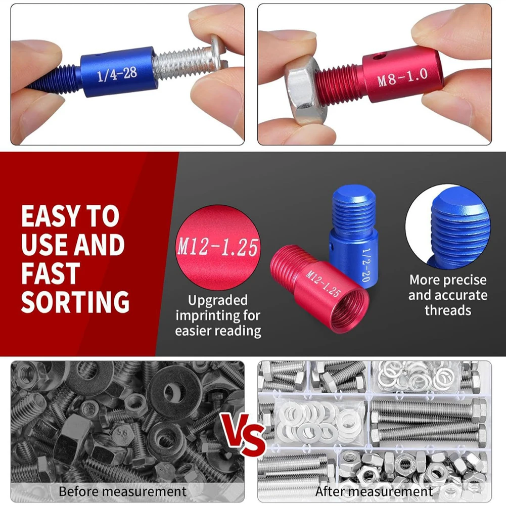 Набор Резьбовых Манометров SWTC Для Проверки Болтов И Гаек 14 Дюймов 12 Метрических