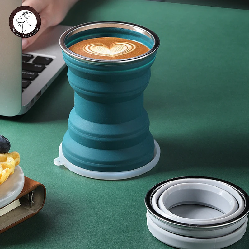 

Silicone Folding Cup Telescopic Portable Outdoor Travel Portable Folding Coffee Cup Compression Mouthwash Cup Collapsible Cup