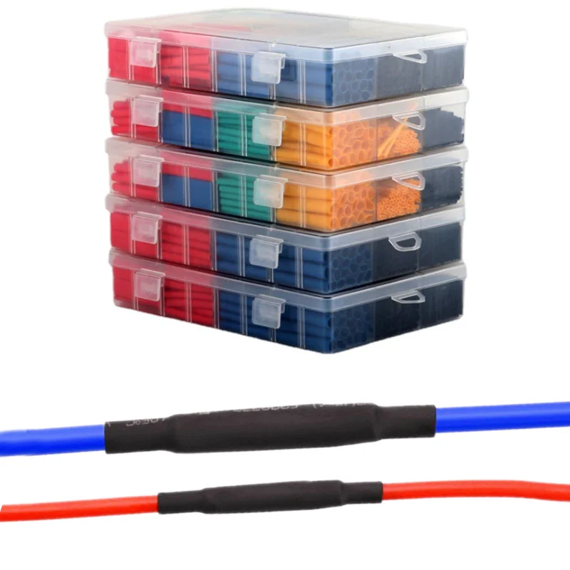 

140/150/164 PCS 2:1 Heat Shrink Tube Kit Shrinking Assorted Polyolefin Insulation Sleeving Heat Shrink Tubing Wire Cable