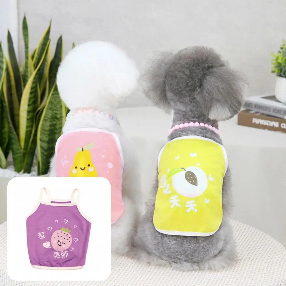 Fashionable Pet Vest Stylish Breathable Fruit Print Pet Costume Pet Apparels Pet Costume