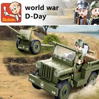 sluban building block toys ww2 army willys jeep 143pcs bricks b0853 military construction compatbile with leading brands