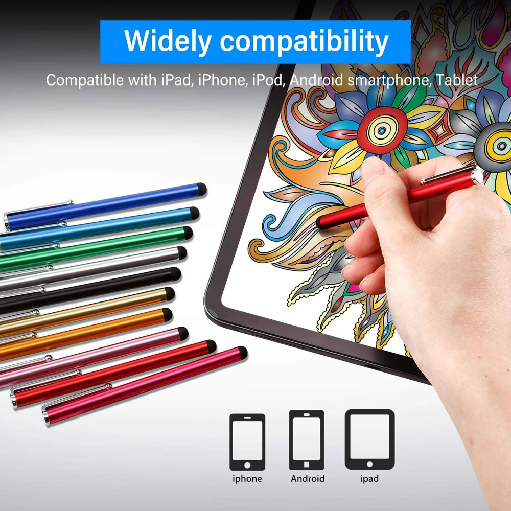 

50pcs/Lot Slim Touch Universal Capacitive Stylus Digital Pen Tablet Compatible with Most Touchscreen Devices