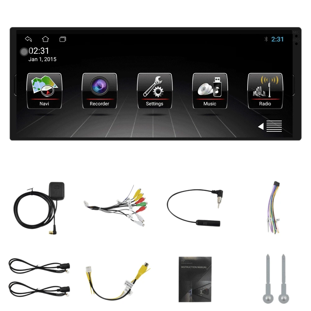 

1 Din Android 10,0 автомобильный мультимедийный плеер 6,9 дюймов IPS автомобильное радио аудио стерео WIFI GPS навигация MP5 плеер