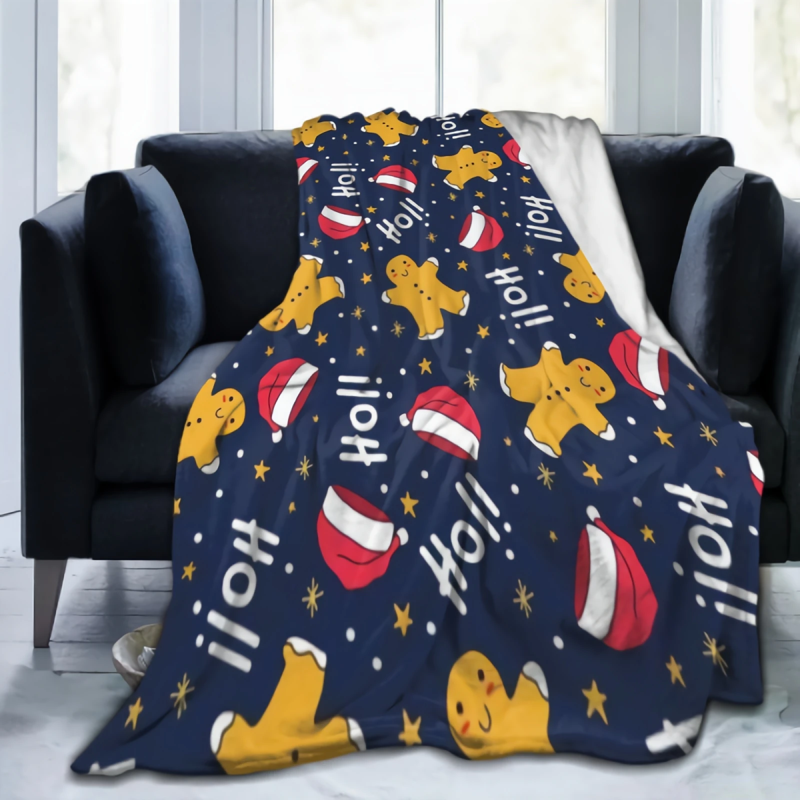 

Christmas Hat Blanket Soft Cozy Lightweight Warm Throw Blankets Flannel Blankets for Couch Bed Living Room 80"x60"