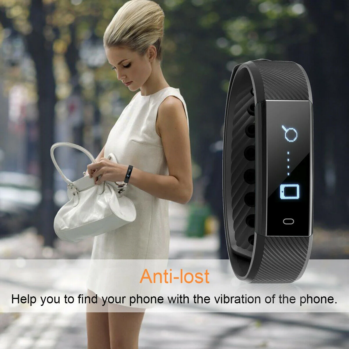 Смарт-браслет с вибрирующим будильником для фитнеса 115 |