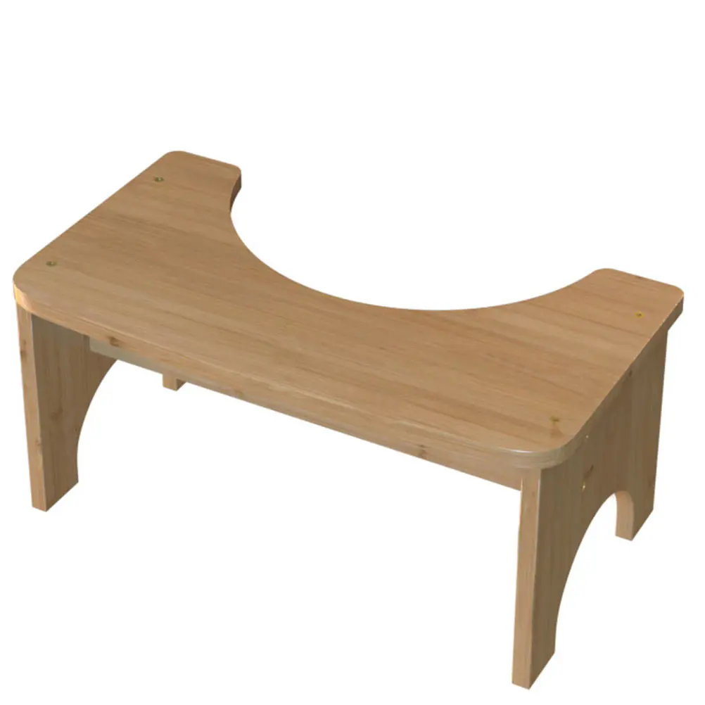 

1PC Bathroom Footstool Wooden Toilet Stool Household Children Step Stool