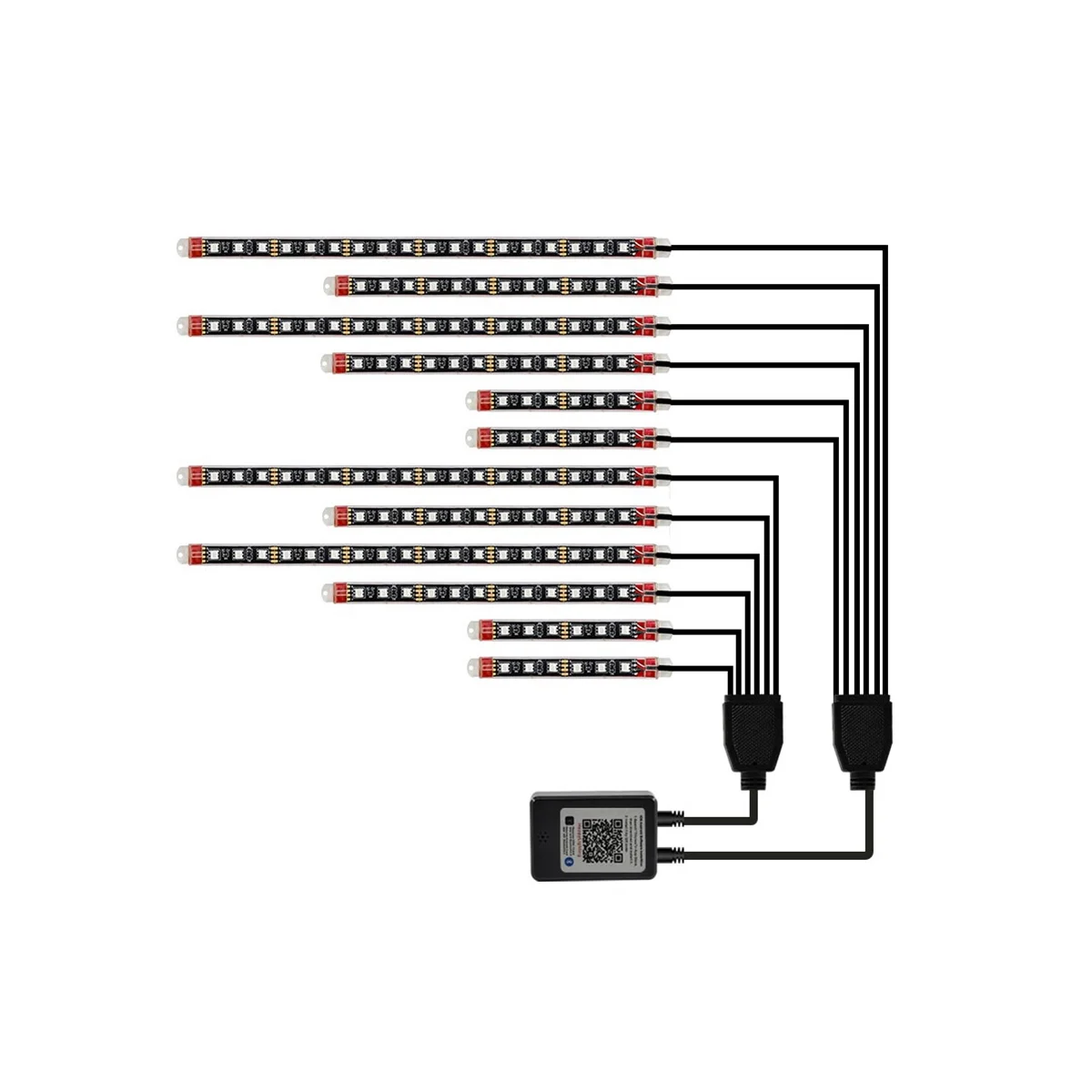 12 шт. водонепроницаемые светодиодные ленты для мотоцикла