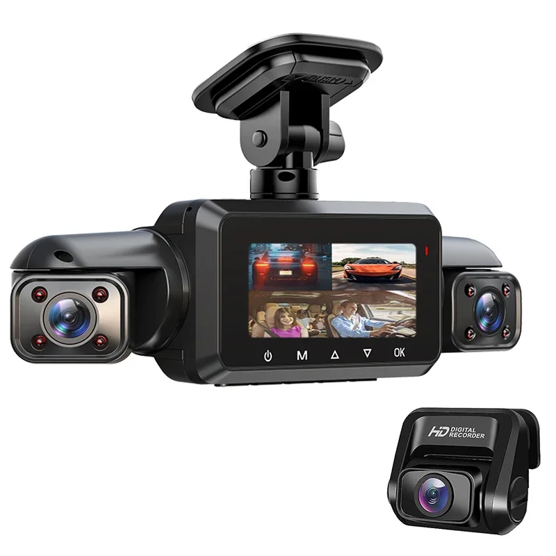 видеорегистратор 4-канальная камера FHD1080P с Wi-Fi и ИК-регулируемым объективом для