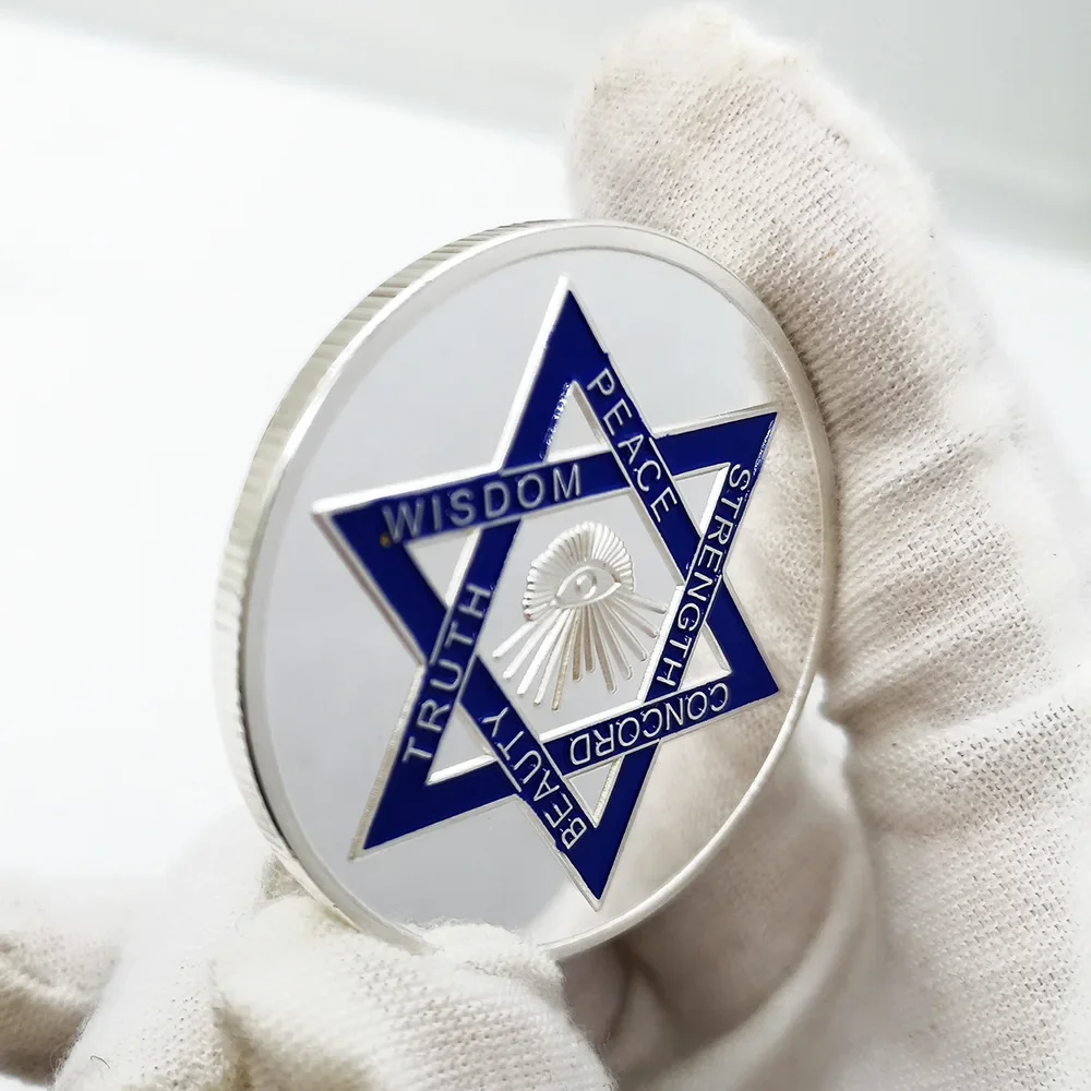 

Памятные монеты со звездой Дэвида из Израиля, сборная монета с национальным символом, 40 мм