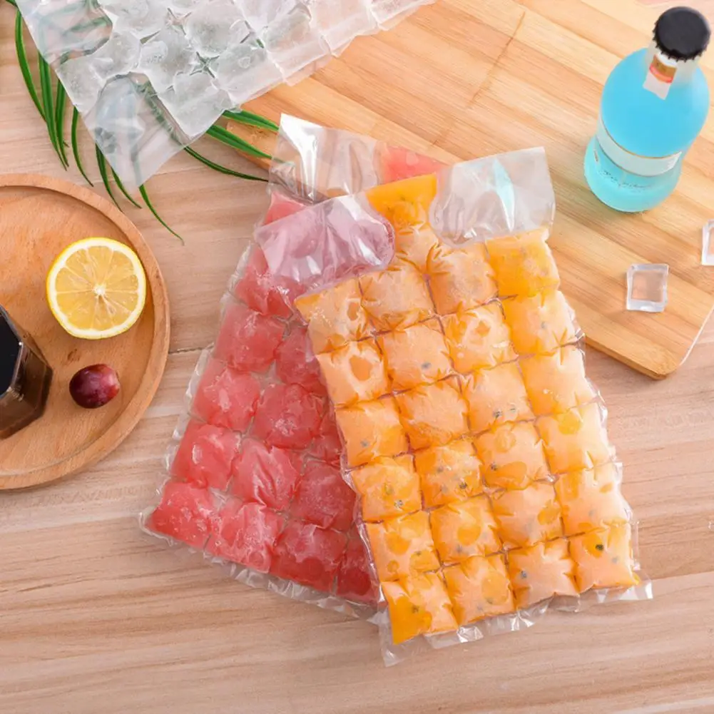 

Convenient Ice Cube Trays BPA-Free Transparent Cold Ice Pack Cooler Bags Space-saving Ice Bags Refrigerator Supplies