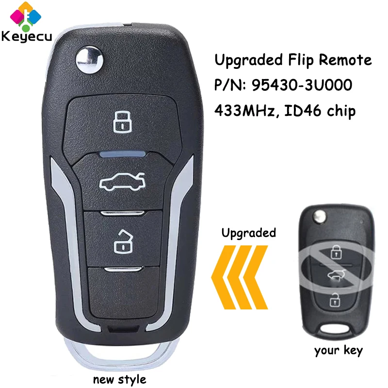 

Пульт дистанционного управления KEYECU для KIA Sportage 433 2010 2011-2012, 2014 МГц, с 3 кнопками