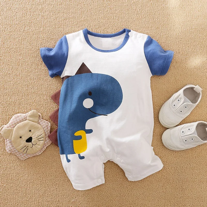 

2023 Latest Baby Clothing Newborn Bodysuit Baby Bodysuit Dinosaur Print Toddler Boys' Bodysuit Girls' Clothing