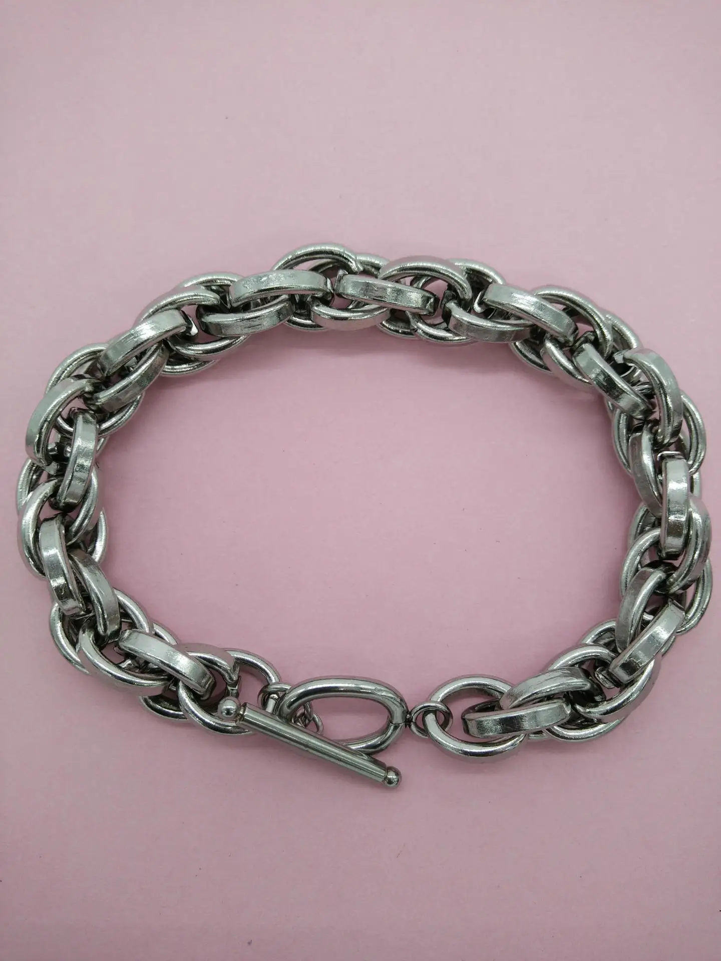 

European and American Style Punk Hip-hop Titanium Steel Bracelet – Men's Stainless Steel Bracelet with Personality Matching