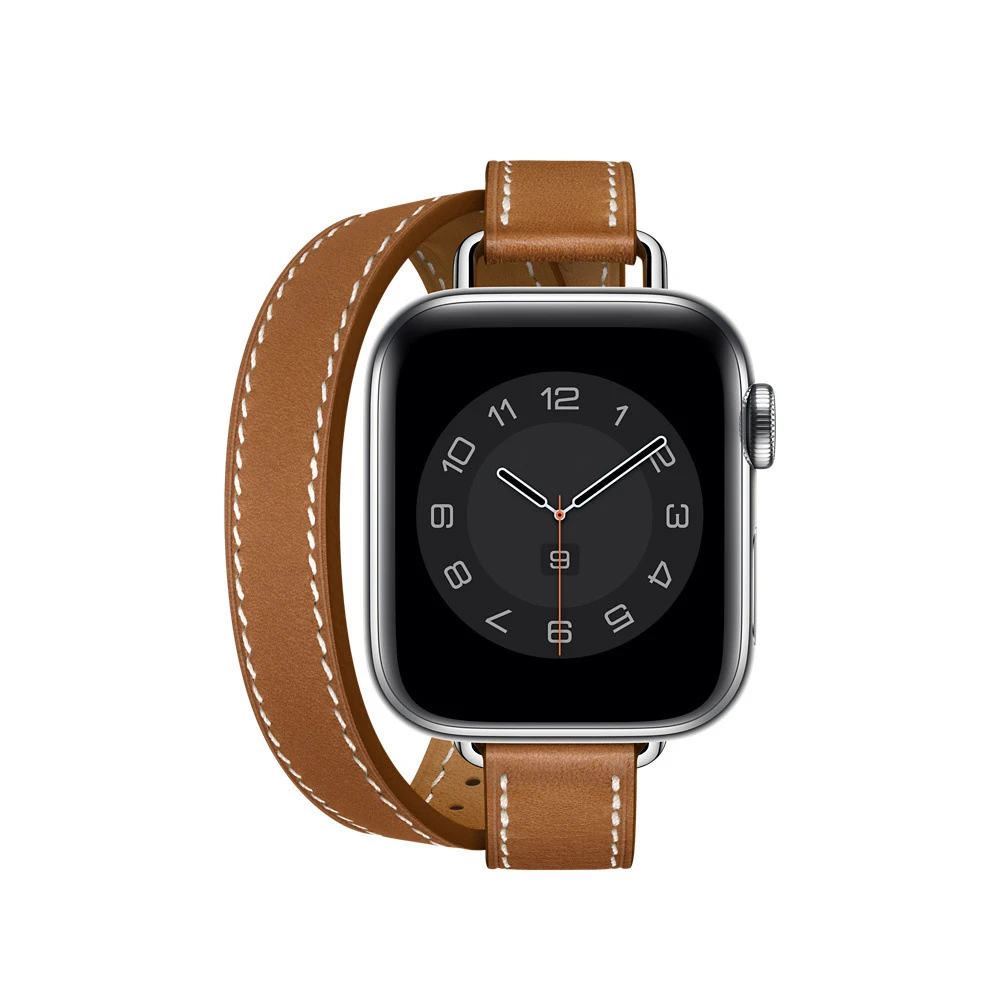 Фото Ремешок Т-образный из натуральной кожи для Apple Watch Band 38 40 41 мм 42 44 45 мм №1