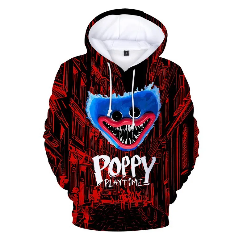 

Poppy Playtime Hoodies 3D Print Boys Girls Sweatshirts Tops Horror Game Huggy Wuggy Harajuku Streetwear Kids Long Sleeve Clothes