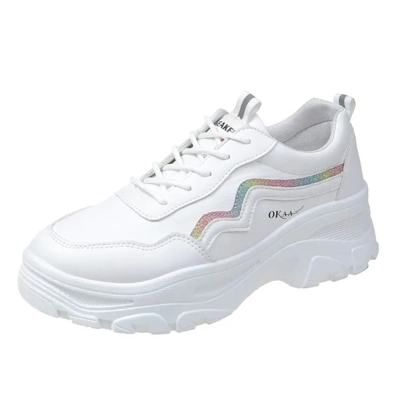 

Women Sneakers White Tennis Women Shoes Canvas Slip on Female Row Shoes Platform Flats Casual Ladies Vulcanize Shoes