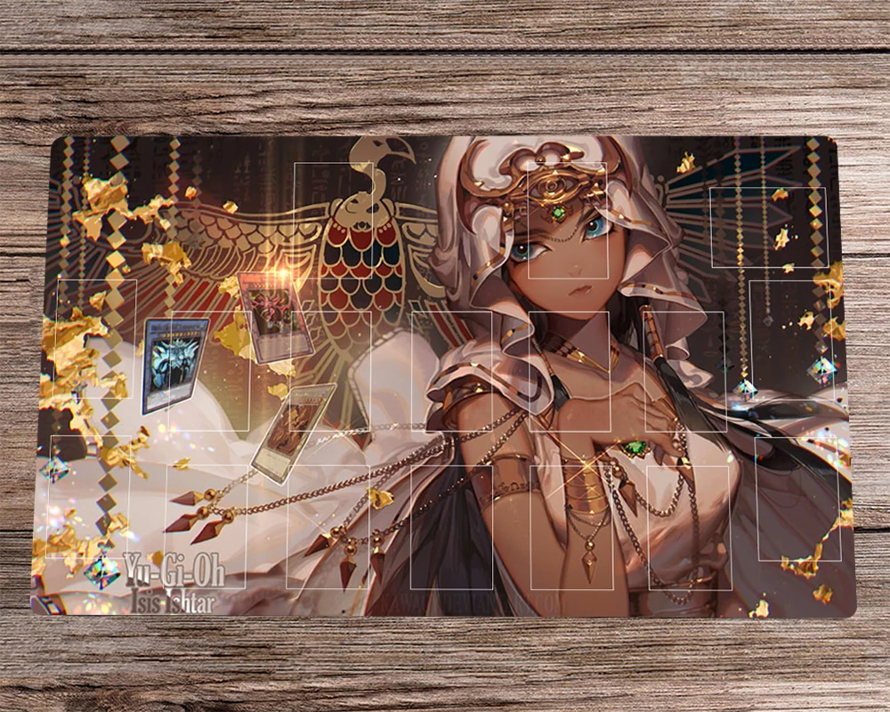 

Игровой коврик YuGiOh Ishizu Ishtar TCG gcc, коврик для настольных игр, Аниме Коврик для мыши, противоскользящий Настольный коврик и бесплатная сумка 60x35...