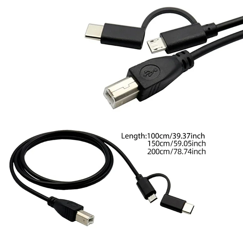 Кабель для передачи данных Micro USB + папа к Type-B принтера сканера ноутбука