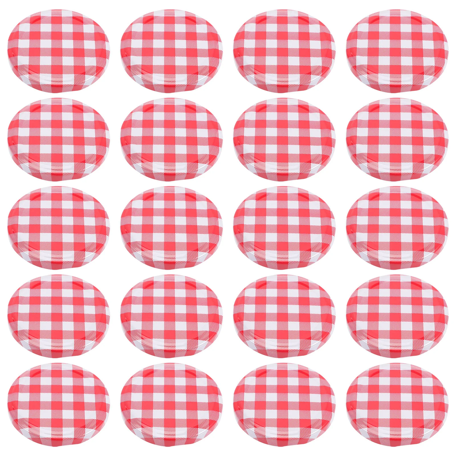 

40 Pcs Metal Cover Colored Mason Jars Storage Solid Cap Iron Regular Mouth Lids