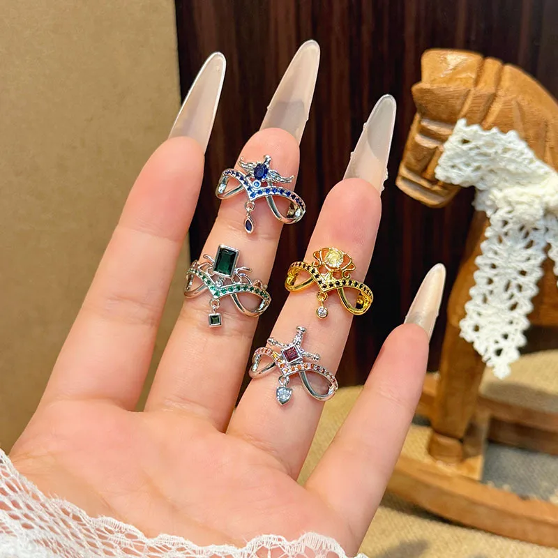 Фото Кольца Magic Style Bow Open с регулируемым размером, разноцветные, модные ювелирные украшения, аксессуары, подарок для поклонников, для повседневного ношения и косплея. №1