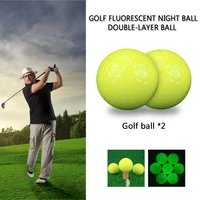 golf fluorescent night ball double layer ball double layer anti lost