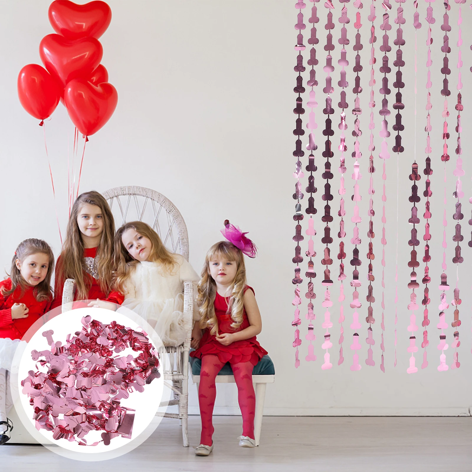 Bachelor 1 м x 2 м дождевая шелковая занавеска для вечного пениса