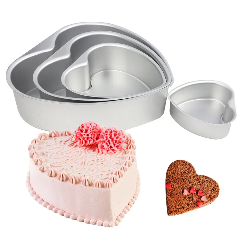 

3/6 Inch Heart Shape Cake Mold Aluminium Alloy DIY Mousse Pastry Mould Baking Pan Kitchen Tool Kitchen Tool DIY Mousse Cakes