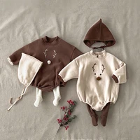 toddler baby girl christmas romper autumn winter cute elk bodysuit for infants long sleeve plus velvet kids clothes boys costume