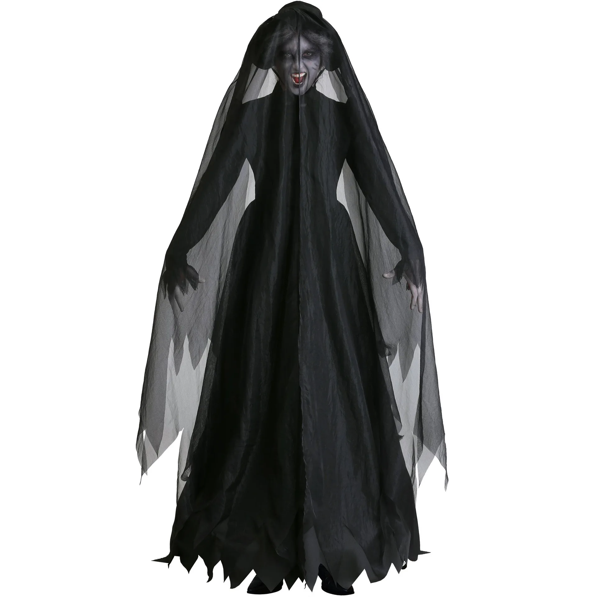 

Scary Ghost Bride Costume Halloween Day of The Dead Women Monsters Devil Cosplay Fancy Dress