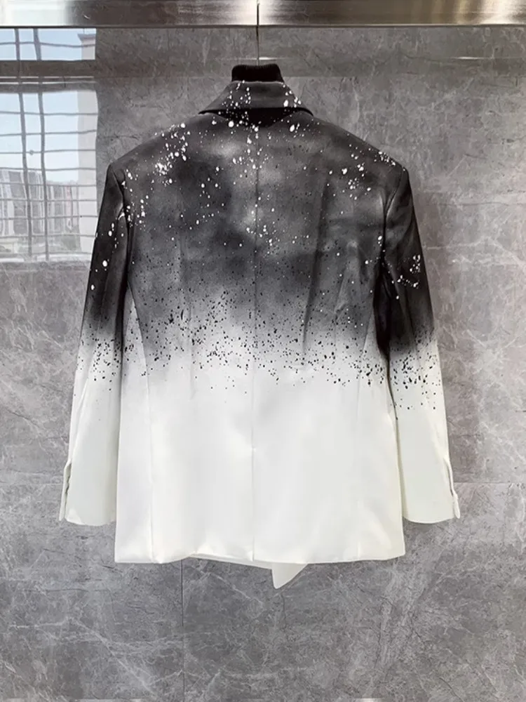 Деловой повседневный двубортный пиджак