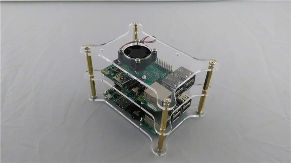 

Raspberry Pi 3 B+ Plus Case Shell Box Supports Fan Installation On Each Floor