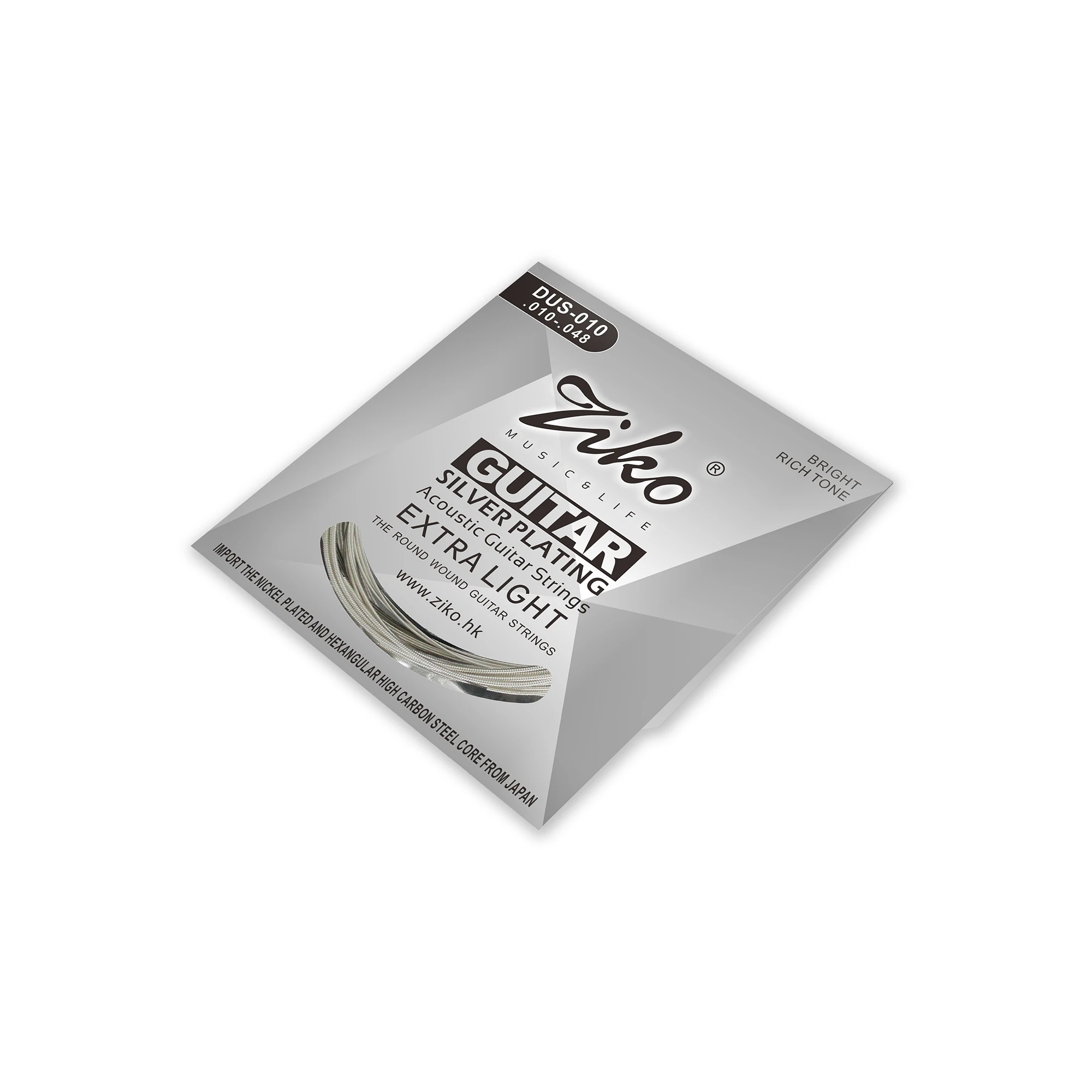 Струны для акустической гитары ZIKO шестиугольный стальной сердечник