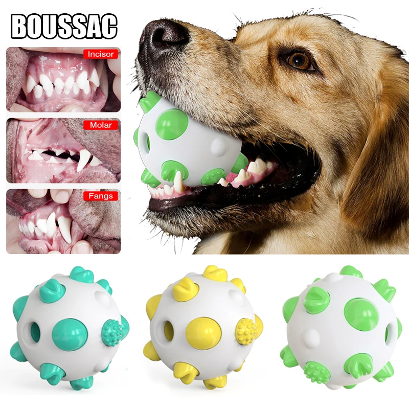 

Pet Dog Toys Bite Resistant Toothbrush TPR Molar Tooth Cleaning Balls Puppy Chew Toy for Small Large Dogs Interactive Training
