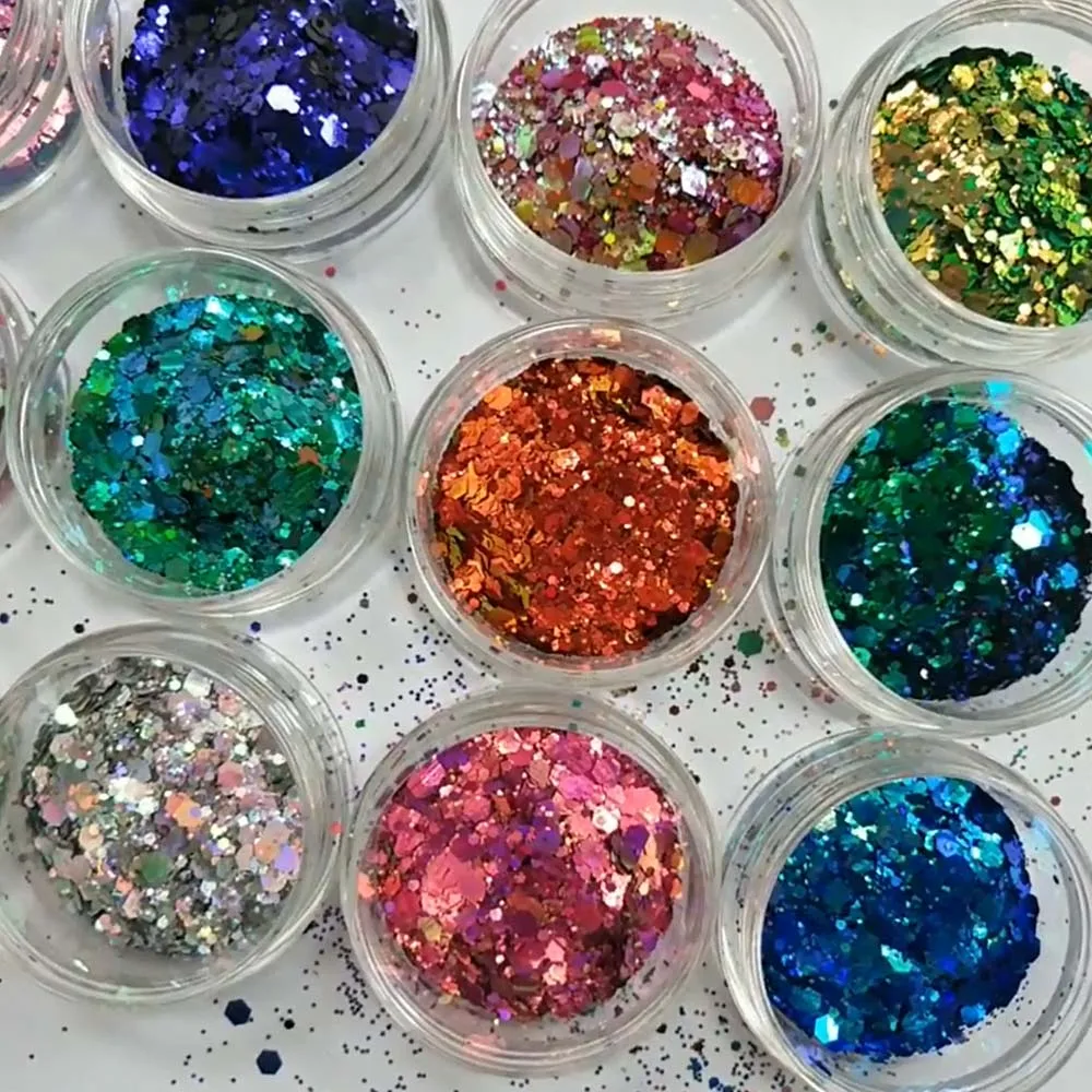 

50G Chameleon Nail Art Sequins Glitter Holographic Nails Art Laser Sparkly UV Polish Hexagon Flakes Manicure Slices Decoration 1
